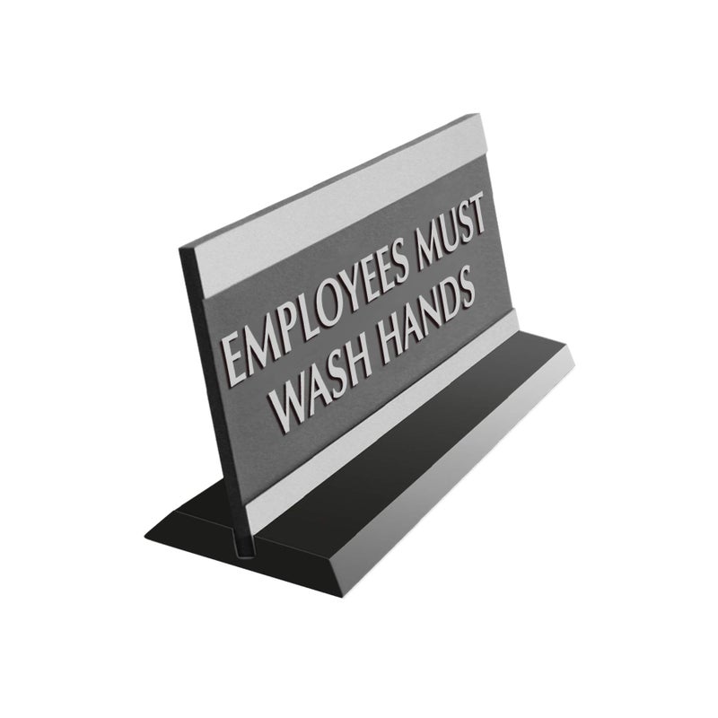 Headline Sign Century Series Office Sign, Employees Must Wash Hands, 9 X 3 - Image 2